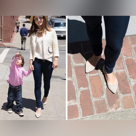 NWOT Rothy's The Point Ballet Flat Shoes Flax Birdseye Women's Size 7 - Picture 9 of 11